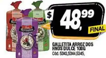 Supermercados Yaguar Arroz Dos Galletita Hnos Dulce 100g oferta