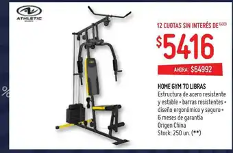 Walmart Athletic Home Gym 70 Libras oferta