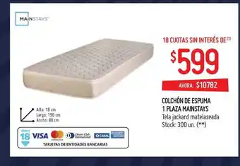 Walmart Mainstays Colchón De Espuma 1 Plaza oferta