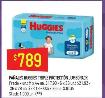 Walmart Huggies Pañales Triple Protección Jumbopack oferta