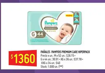 Walmart Pampers Pañales Premium Care Hiperpack oferta
