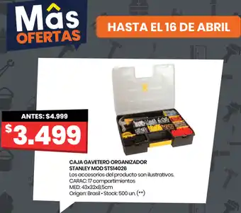 Changomas Caja Gavetero Organizador Stanley Mod STS14026 oferta