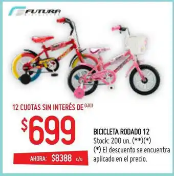 Walmart Futura Bicicleta Rodato 12 oferta
