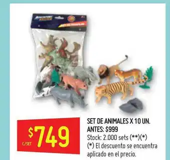 Walmart Set De Animales x10 un oferta