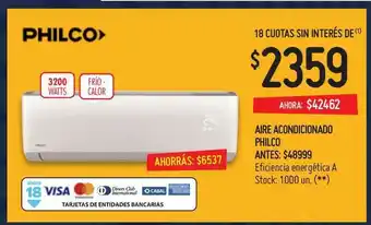 Walmart Philco Aire Acondicionado oferta