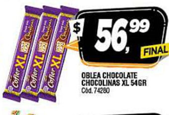 Supermercados Yaguar Oblea Chocolate Chocolinas XL 54gr oferta
