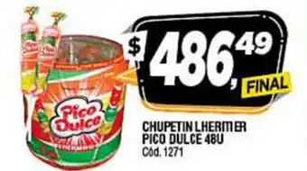 Supermercados Yaguar Pico Dulce Chupetin Lhermer 48u oferta
