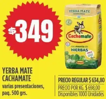 Supermercados Vea Yerba Mate Cachamate 500g oferta