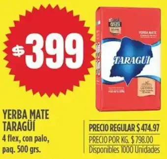 Supermercados Vea Yerba Mate Taragüi 500g oferta