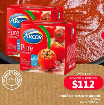 Supermercados Tadicor Puré de Tomate Arcor 520g oferta