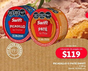 Supermercados Tadicor Picadillo o Paté Swift 90g oferta