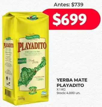 Supermercados Tadicor Yerba Mate Playadito 1kg oferta