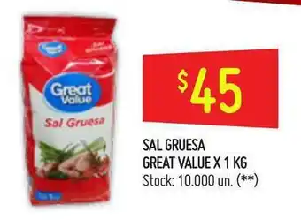 Walmart Great Value Sal Gruesa x1 kg oferta