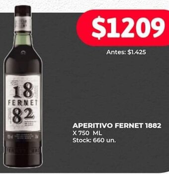 Supermercados Tadicor Aperitivo Fernet 1882 x 750ml oferta