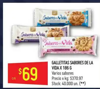 Walmart Galletitas Sabores De La Vida x186 g oferta