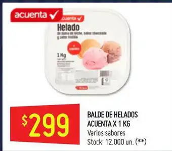 Walmart Acuenta Acuenta Balde De Helados x1 kg oferta