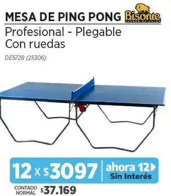 Genesio Hogar Mesa De Ping Pong Bisonte oferta