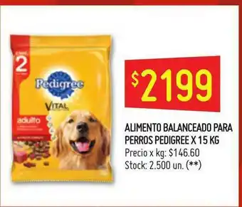 Changomas Pedigree Alimento Balanceado Para Perros x15 kg oferta