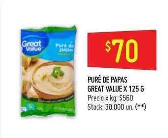 Changomas Great Value Puré De Papa x125g oferta