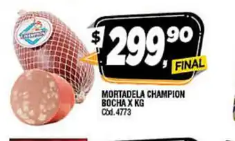 Supermercados Yaguar Mortadela Champion Bocha x kg oferta