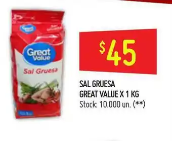 Changomas Great Value Sal Gruesa x1 kg oferta