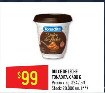 Changomas Tonadita Dulce De Leche x400 g oferta