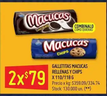 Changomas Macucas Galletitas Rellenas Y Chips oferta