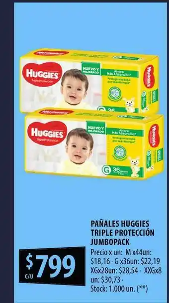 Punto Mayorista Huggies Pañales Triple Proteccion Jumbopack oferta