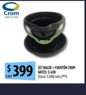 Punto Mayorista Set Balde + Fuentón Crom oferta