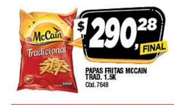 Supermercados Yaguar Mccain Papas Fritas Trad 1.5k oferta