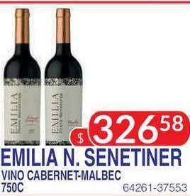 Masivos Emilia N. Senetiner Vino Cabernet-malbec 750c oferta