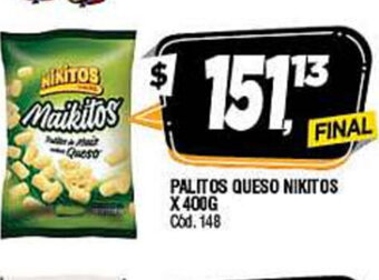 Supermercados Yaguar Nikitos Palitos Queso X 400g oferta