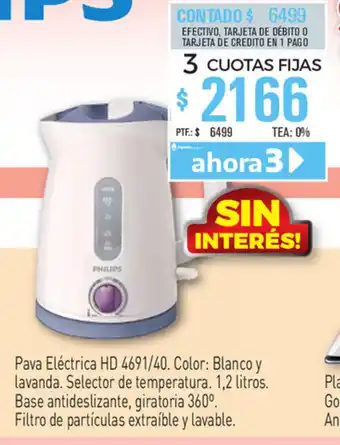 Red del Hogar Philips Pava Eléctrica HD 4691/40 oferta