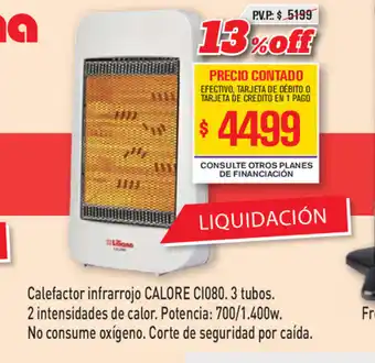 Red del Hogar Calore Calefactor infrarrojo oferta