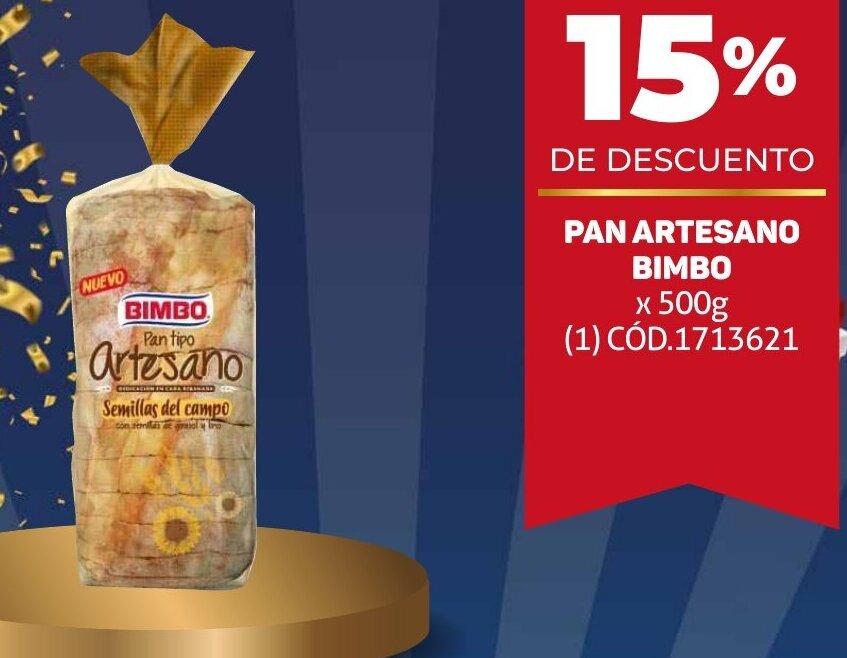 Pan Artesano Bimbo 500g oferta en Makro