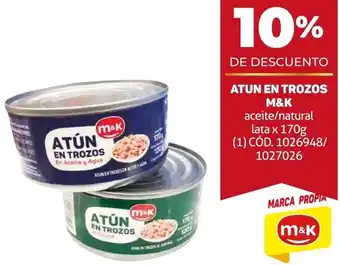 Makro Atun en Trozos M&K 170g oferta