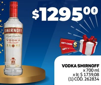 Makro Vodka Smirnoff 700ml oferta