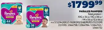 Makro Pañales Pampers Total Protect XXG x 34u oferta
