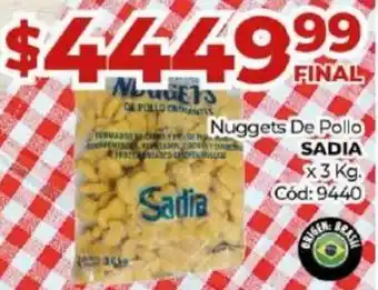 Diarco Nuggets De Pollo Sadia 3kg oferta
