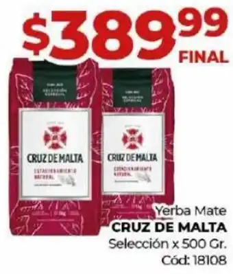 Diarco Crus de Malta Yerba Mate 500g oferta