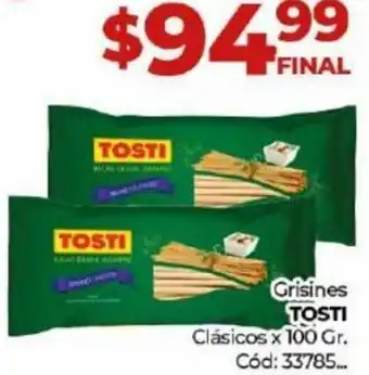 Diarco Tosti Grisines Clásicos 100g oferta