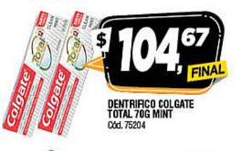 Supermercados Yaguar Colgate Dentrifico Total 70g Mint oferta