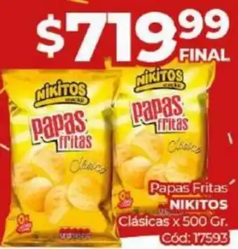 Diarco Nikitos Papas Fritas 500g oferta