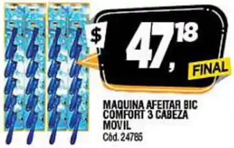 Supermercados Yaguar Maquino Afeitar BIC Comfort 3 Cabeza Movil oferta