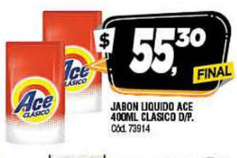 Supermercados Yaguar Ace Jabon Liquido Ace 400ml Clasico D/P oferta