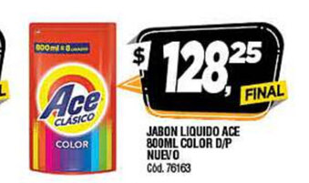 Supermercados Yaguar Ace Jabon Liquido 800ml Color D/P Nuevo oferta