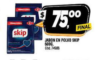 Supermercados Yaguar Skip Jabon En Polvo 600g oferta