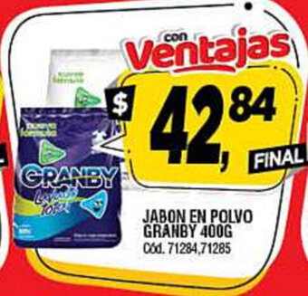 Supermercados Yaguar Granby Jabon en Polvo 400g oferta