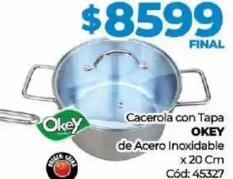 Diarco Okey Cacerola con Tapa de Acero Inoxdable 20cm oferta