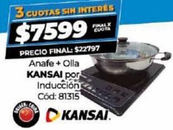 Diarco Kansai Anafe + Olla por Inducción oferta